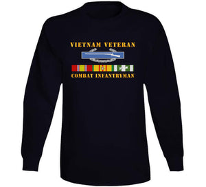 Army - Vietnam Veteran - Cbt Infantryman W Cib Vn Svc Classic T Shirt, Crewneck Sweatshirt, Hoodie, Long Sleeve