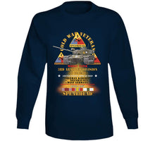 Load image into Gallery viewer, Cold War Vet -  3rd Armored Division  - Gelnhausen, Germany - M60a1 Tank  - Spearhead W Fire - 1978-1981 W Dui - Cold X 300 T Shirt
