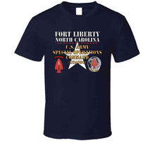 Load image into Gallery viewer, Army - Fort Liberty North Carolina - Us Army Special Operations Command (usasoc) - Ssi - Dui W Star X 300 T Shirt
