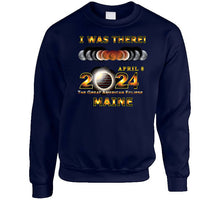 Load image into Gallery viewer, Total Eclipse - 2024 - I Was There W Yellow Outline - Maine T Shirt
