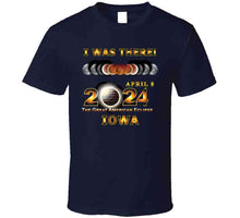 Load image into Gallery viewer, Total Eclipse - 2024 - I Was There W Yellow Outline - Iowa T Shirt
