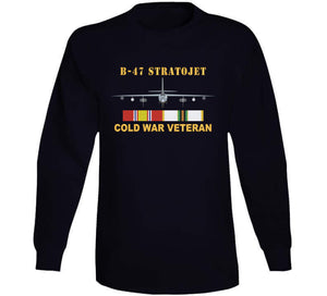 Airplane - B-47 Stratojet Bomber - Front - Cold War Veteran W Cold Svc X 300 T Shirt