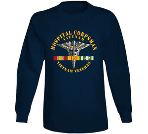 Navy - Hospital Corpsman W Vietnam Svc Ribbons X 300 Classic T Shirt, Crewneck Sweatshirt, Hoodie, Long Sleeve