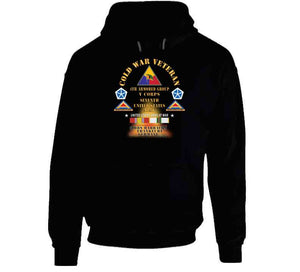 Cold War Vet -  4th Armored Group - Frankfurt Germany W Fire - V Corps, 7th Us Army Ssi W Dui - Cold X 300 T Shirt