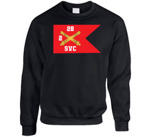 Load image into Gallery viewer, Army - Svc Brty, 2nd Battalion 28th Field Artillery Regiment - Red Wing Guidon X 300 Classic T Shirt, Crewneck Sweatshirt, Hoodie, Long Sleeve
