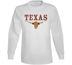 Texas - Rattler Skin -texas Longhorn - Outline Red X 300 Classic T Shirt, Crewneck Sweatshirt, Hoodie, Long Sleeve