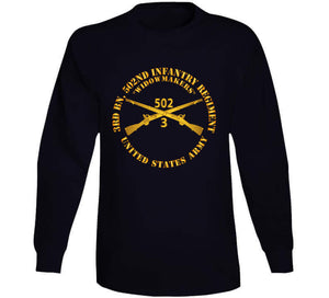 Army - 3rd Bn 502nd Infantry Regt - Widowmakers - Infantry Br  Classic T Shirt, Crewneck Sweatshirt, Hoodie, Long Sleeve
