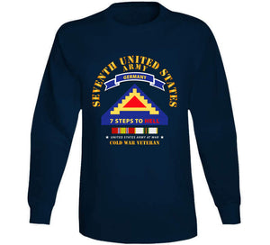 Army - 7th Unites States Army - 7 Steps To Hell W Germany Tab - Ss W Cold War Svc X 300 Classic T Shirt, Crewneck Sweatshirt, Hoodie, Long Sleeve