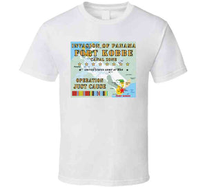 Invasion Of Panama - Just Cause - Fort Kobbe - Cz W Svc Ribbons W Map X 300 T Shirt