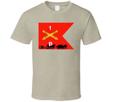 Load image into Gallery viewer, Union Army - Bravo Battery 1st Rhode Island Light Artillery With Guidon In Back T Shirt
