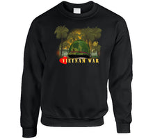 Load image into Gallery viewer, Vietnam Era Helmet Cover - Me Love You Long Time Gi W Jungle - Fire W Txt X 300 (1) Classic T Shirt, Crewneck Sweatshirt, Hoodie, Long Sleeve
