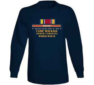 Army - Camp Mckall, Nc W Svc Wwii W Streamer X 300 Classic T Shirt, Crewneck Sweatshirt, Hoodie, Long Sleeve