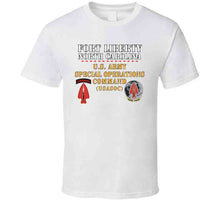 Load image into Gallery viewer, Army - Fort Liberty North Carolina - Us Army Special Operations Command (usasoc) - Ssi - Dui X 300 T Shirt
