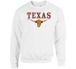 Texas - Rattler Skin -texas Longhorn - Outline Red X 300 Classic T Shirt, Crewneck Sweatshirt, Hoodie, Long Sleeve