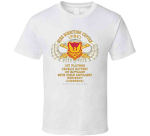 39th Field Artillery Regiment, 1st Platoon, Fdc, Charlie Battery, 1st Battalion Airborne - V1 Gold X 300 T Shirt