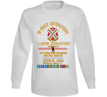 Load image into Gallery viewer, Army - 116th Infantry Regt - 1st Id - D Day W Follow Me W Svc Classic T Shirt, Crewneck Sweatshirt, Hoodie, Long Sleeve
