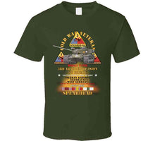 Load image into Gallery viewer, Cold War Vet -  3rd Armored Division  - Gelnhausen, Germany - M60a1 Tank  - Spearhead W Fire - 1978-1981 W Dui - Cold X 300 T Shirt
