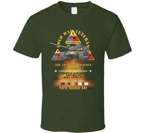 Cold War Vet -  3rd Armored Division  - Gelnhausen, Germany - M60a1 Tank  - Spearhead W Fire - 1978-1981 W Dui - Cold X 300 T Shirt