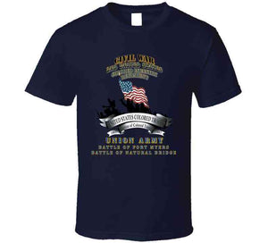 Civil War - 2nd United States Colored Infantry Regiment With Usct Bureau Banner - Usa - Battle X 300 T Shirt