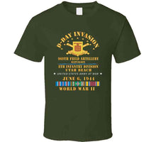 Load image into Gallery viewer, Army - 969th Field Artillery Battalion - Id - D Day W Eur Svc - Wwii T Shirt
