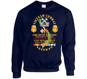 Army - Vietnam Combat Veteran - 43rd Signal Bn,  21st Signal Group  Dui  W Vn Svc X 300 Classic T Shirt, Crewneck Sweatshirt, Hoodie, Long Sleeve