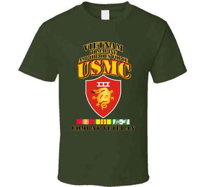 Usmc -  Iii Maf - Combat Vet  W 1 Row Vn Svc Ribbons T Shirt