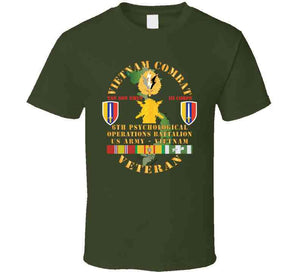 Army - Vietnam Combat Vet - 6th Psyops Bn - Usarv W Vn Svc X 300 T Shirt