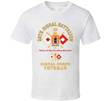 Load image into Gallery viewer, Army - 38th Signal Battalion - Dui - Us Army W Bn Number - Sig Br  - Voice Of The Pershing Missiles Svcx 300 T Shirt
