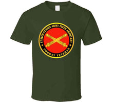 Load image into Gallery viewer, Army - Us Army Field Artillery Combat Veteran W Branch T Shirt
