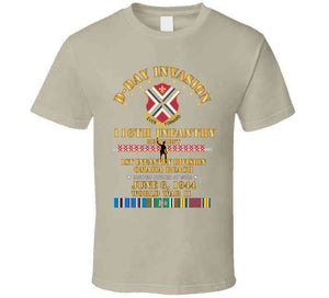 Army - 116th Infantry Regt - 1st Id - D Day W Follow Me W Svc Classic T Shirt, Crewneck Sweatshirt, Hoodie, Long Sleeve