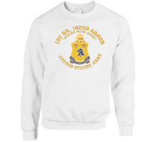 Load image into Gallery viewer, Army - 1st Bn 102nd Armor - Dui - Strike With Steel - Armor Branch X 300 T Shirt
