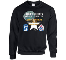 Load image into Gallery viewer, Army - Fort Liberty North Carolina - Xviii Airborne Corps (sky Dragons) - Ssi - Dui W Parachute X 300 T Shirt
