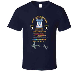 Army - 401st Glider Infantry Regiment, 101st Airborne Div - Rhineland Central Eur Wwii W Eur Svc X 300 T Shirt