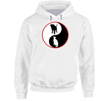 Load image into Gallery viewer, Ying-yang W Dog - Cat - Bw W Red Circle X 300 T Shirt
