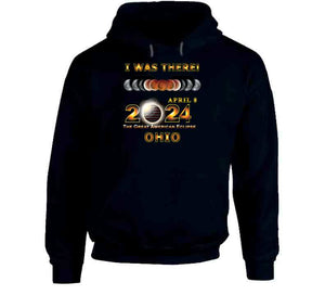 Total Eclipse - 2024 - I Was There W Yellow Outline - Ohio T Shirt