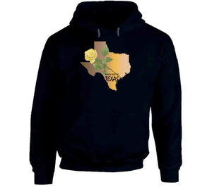Texas -  Yellow Rose Of Texas W Texas State Map X 300 Classic T Shirt, Crewneck Sweatshirt, Hoodie, Long Sleeve