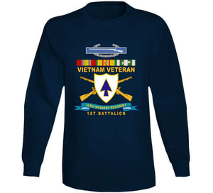 Army - 26th Infantry Regiment - Dui W Br - Ribbon - Top - 1st Bn W Cib Vn Svc  X 300 Classic T Shirt, Crewneck Sweatshirt, Hoodie, Long Sleeve