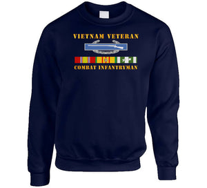 Army - Vietnam Veteran - Cbt Infantryman W Cib Vn Svc Classic T Shirt, Crewneck Sweatshirt, Hoodie, Long Sleeve