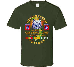 Army - Vietnam Combat Vet W 3rd Bde 82nd Airborne Divsion  W  Dui Fire W  Vn Svc X 300 Classic T Shirt, Crewneck Sweatshirt, Hoodie, Long Sleeve