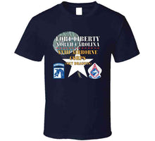 Load image into Gallery viewer, Army - Fort Liberty North Carolina - Xviii Airborne Corps (sky Dragons) - Ssi - Dui W Parachute X 300 T Shirt
