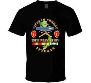 Army - Vietnam Combat Infantry Veteran W 25th Inf Div Ssi V1 Long Sleeve T Shirt