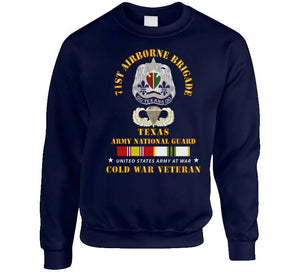 Army - 1st Airborne Bde - Txarng - Cold War Vet Wo Parachute W Cold Svc  X 300 Classic T Shirt, Crewneck Sweatshirt, Hoodie, Long Sleeve