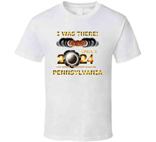 Load image into Gallery viewer, Total Eclipse - 2024 - I Was There W Yellow Outline - Pennsylvania T Shirt
