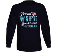 Load image into Gallery viewer, Proud Wife Of A Us Army Veteran Navy Camo W White Txt X 300 T Shirt
