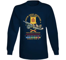 Load image into Gallery viewer, Dui - 969th Field Artillery Battalion - Dui W Br - From Harlem To Hitler - 155mm Gun - Crew - Eur Svc Wwii - V1 X 300 T Shirt
