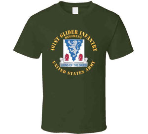 Army  - 401st Glider Infantry Regiment - Us Army W Dui X 300 T Shirt