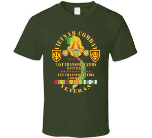 Army - Vietnam Combat Veteran W 71st Transportation Bn, 4th Trans Command W Vn Svc X 300 Classic T Shirt, Crewneck Sweatshirt, Hoodie, Long Sleeve