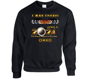 Total Eclipse - 2024 - I Was There W Yellow Outline - Ohio T Shirt