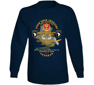 Army - 1st Bn, 320th Fa, 101st Airborne Div - Invasion - 2003 W Aa Badge - W 105mm  Map Classic T Shirt, Crewneck Sweatshirt, Hoodie, Long Sleeve