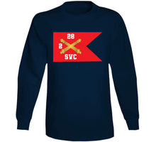 Load image into Gallery viewer, Army - Svc Brty, 2nd Battalion 28th Field Artillery Regiment - Red Wing Guidon X 300 Classic T Shirt, Crewneck Sweatshirt, Hoodie, Long Sleeve
